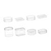 ARTSEWPLY 8pcs Portable Powder Puff Holder Round Makeup Sponge Storage Box Dual Use for Travel and Home Lightweight Reusable Keeps Makeup Puff view 1
