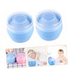 ARTSEWPLY 2pcs Talcum Powder Puff Case Plush Material Powder Puff Container Soft Dusting Applicator for Gentle Skin Care for After-Bath Use Compact Travel view 3