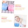 ARTSEWPLY 2pcs Talcum Powder Puff Case Plush Material Powder Puff Container Soft Dusting Applicator for Gentle Skin Care for After-Bath Use Compact Travel view 4