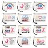 12 Pcs Volleyball Makeup Bag Gifts for Team, Volleyball Gifts for Teen Girls with Canvas Makeup Bags, Inspirational Volleyball Gifts for Team to Store Cosmetics and Various Objects (8.3 x 5.1 Inches) view 1