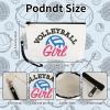 12 Pcs Volleyball Makeup Bag Gifts for Team, Volleyball Gifts for Teen Girls with Canvas Makeup Bags, Inspirational Volleyball Gifts for Team to Store Cosmetics and Various Objects (8.3 x 5.1 Inches) view 2