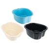Baluue Thick Foot Bath Basin 3PCS Reusable Plastic Foot Soak Tub Massage Features for Home and Travel Handle view 1