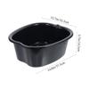 Baluue Thick Foot Bath Basin 3PCS Reusable Plastic Foot Soak Tub Massage Features for Home and Travel Handle view 2