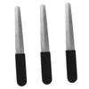 Baluue 3pcs Double-Sided Stainless Steel Nail Files for Natural Nails Sturdy Manicure and Pedicure Tools Easy to Use for Home or Salon view 1