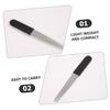 Baluue 3pcs Double-Sided Stainless Steel Nail Files for Natural Nails Sturdy Manicure and Pedicure Tools Easy to Use for Home or Salon view 2