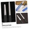 Baluue 3pcs Double-Sided Stainless Steel Nail Files for Natural Nails Sturdy Manicure and Pedicure Tools Easy to Use for Home or Salon view 3