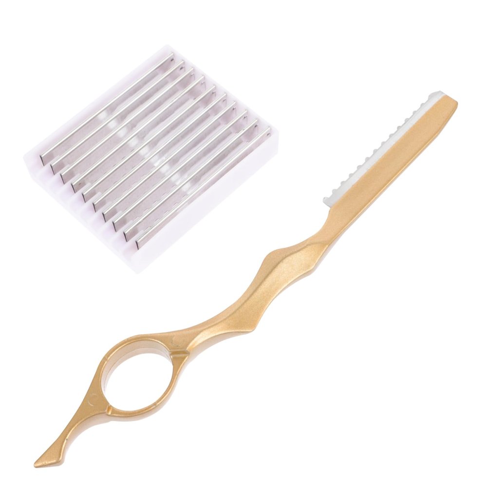 Baluue Hair Cutting Kit Razor Blades Manual Hair Cutting Knife Thinning Razor for Women
