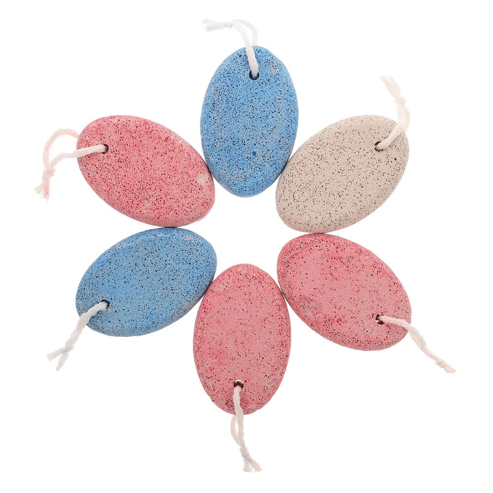 WRITWAA 6Pcs Pumice Stones for Feet Dual Sided Foot Files for Removal Natural Exfoliating Foot Care Tools Skin Friendly and Durable for Home Pedicure Mixed Colors
