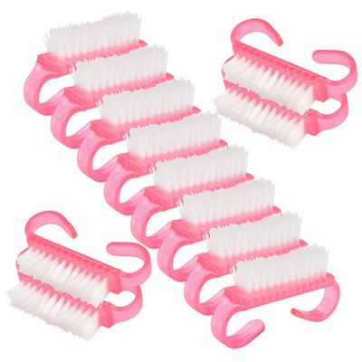 Ipetboom 12pcs Hand Grip Nail Brush for Fingernail and Toenail Cleaning Durable Non-slip Handle for Manicure and Pedicure for Home and Salon Use