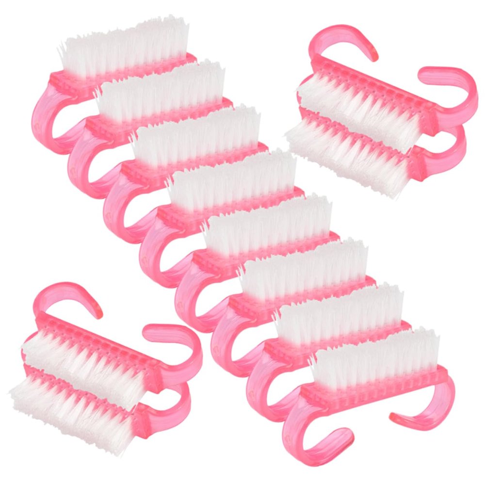 Ipetboom 12pcs Hand Grip Nail Brush for Fingernail and Toenail Cleaning Durable Non-slip Handle for Manicure and Pedicure for Home and Salon Use