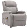 Massage Chair Light Gray Fabric view 2