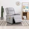Massage Chair Light Gray Fabric view 3