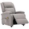 Massage Chair Light Gray Fabric view 4