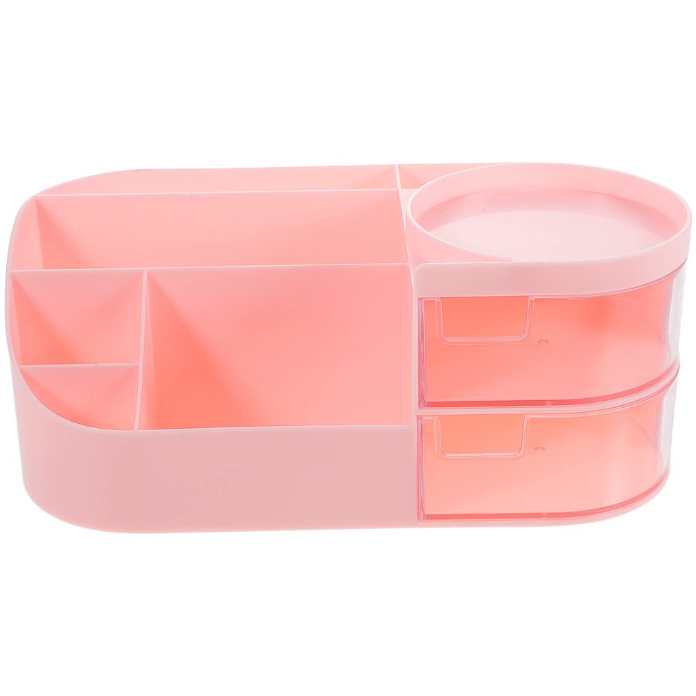 Anneome Compartment Organizer Box Capacity Desktop Storage Holder for Makeup Office Stationery Sundries for Vanity Bathroom Easy to Clean Soft