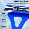 Dexspoeny Back Shaver for Men & Women(DIY), Body Hair Trimmer with Foldable Extra Long Ergonomic Handle, Wet Dry Shaving & Safety Razor Technology with 8 Pcs Ultra Sharp Replaceable Blades (Blue) view 4
