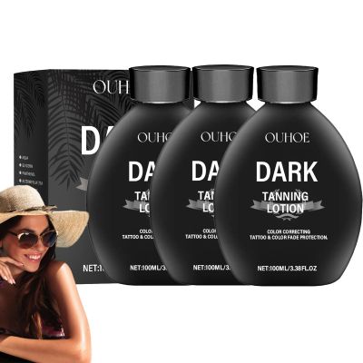 OUHOE Tanning Gel, 2025 Intensive OUHOE Dark Tanning Lotion-Luxury Intensive Tanning Gel, Natural Tanning Accelerator Cream for Sunbeds & Outdoor Sun for All Skin Types (3pc)