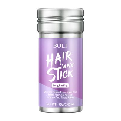 BOLI Hair Wax Stick, Flyaway Control Waxes Flyaways Styling Pomade for Women and Men, Bun Maker Slick Smoothing Stick (75g, Orange)