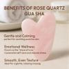 DoSensePro Rose Quartz Gua Sha Facial Tool - Heart-Shaped Crystal for Puffiness, Lymphatic Drainage, Facial Sculpting & Relaxation - Hand-Carved Stone from Brazil, Used in Traditional Beauty Rituals view 3