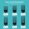 Clipper Guards Set 10 12 14 16 18 20 Compatible with Most Wahl Clippers, Clipper Guides Replacement - 1.25" to 2.5", 6 Piece Set, Black Color view 3