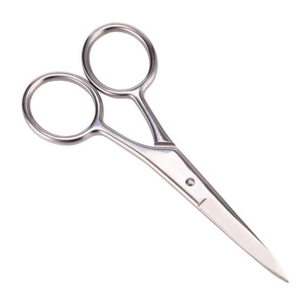 BIUDECO 2pcs Facial Hair Scissors Beard Scissors Men Stainless Steel Shears for Barbershop Home Diy
