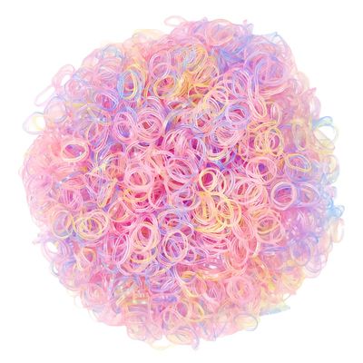 3200 Pcs Elastic Rubber Bands Small Hair Ties Hair Rubber Mini Hair Bands Hair Elastics Tiny Soft Holder Ponytails for Girls (Transparent Multicolor)
