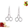 FOYTOKI 2pcs Stainless Steel Beard Trimming Scissors for Men Professional Shears Smooth Cutting for Barbershop Home Use view 4