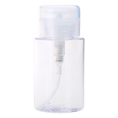 100-200ml Push Down Dispenser Polish Remover Pump Empty Bottle Dispensers Liquid Bottles Container