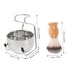 BESTYASH Men's Shaving Brush Set Stainless Steel Bowl and Handle Grooming Kit for Wet Shaving Complete Beard Care Cream Brush and Ergonomic Design view 2