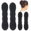 4-Pack Hair Bun Maker for Women - 2 Small & 2 Large Non-Slip Foam Sponge Bun Shapers for Easy Updos, Lazy Hair Curler Bun Clips, Reusable Magic Bun Curler for Long/Short/Thick/Thin Women Hair view 1