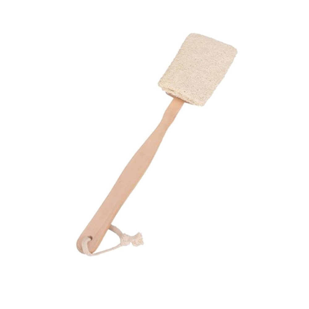 BATHVEVE Bath Back Brush Shower Back Brush Long Handle Natural Material Random Color