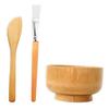 BAZEITFLOW Wooden Facial Mask Mixing Bowl Set Bamboo Mask Applicator with Scraper and Mixing Bottle DIY Beauty Tools for Salon Use view 1