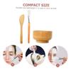 BAZEITFLOW Wooden Facial Mask Mixing Bowl Set Bamboo Mask Applicator with Scraper and Mixing Bottle DIY Beauty Tools for Salon Use view 3