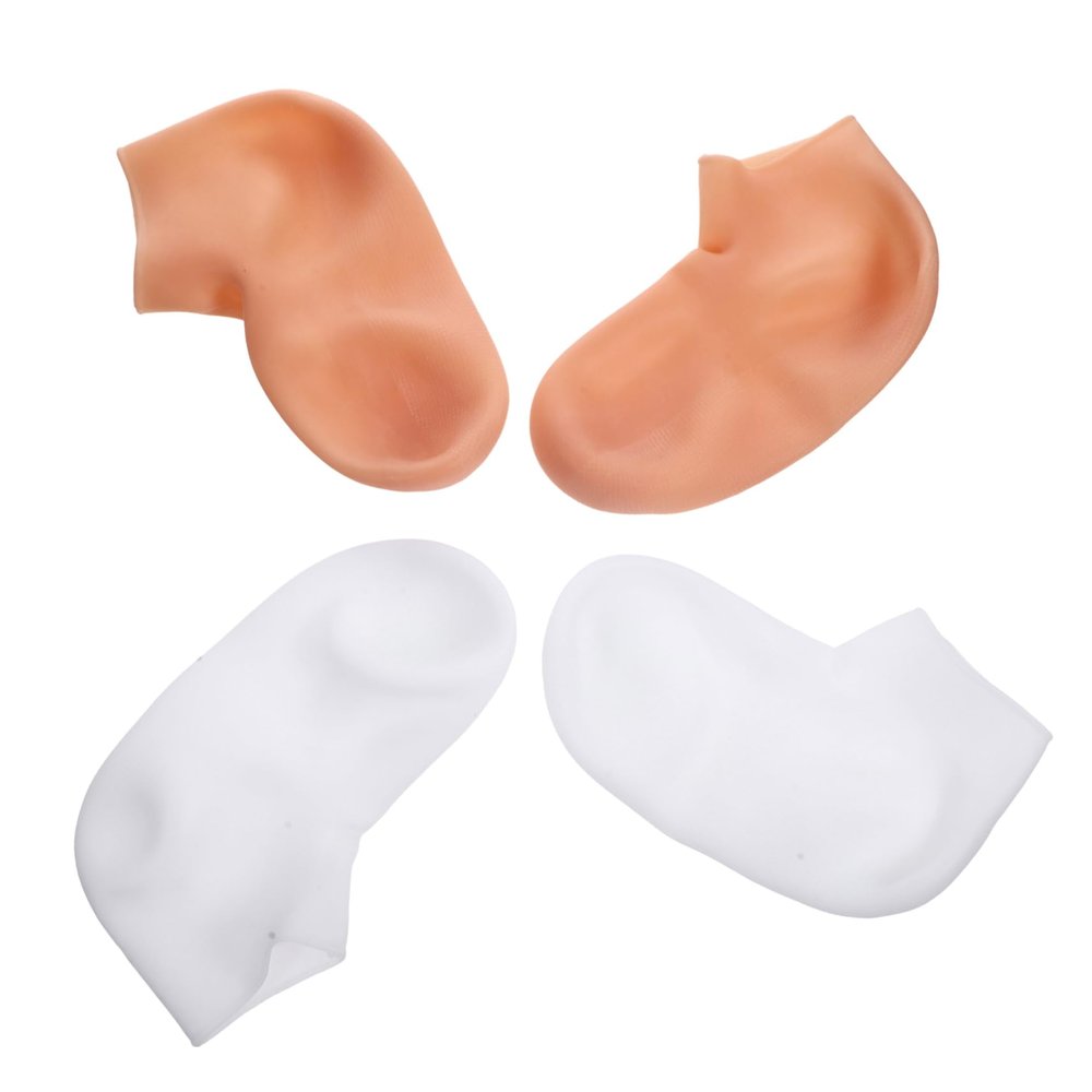 BATHVEVE 2pairs Exfoliating Socks for Cracked Heels Overnight Moisturizing Foot Care Spa Supplies Foot Massage Socks for Dry
