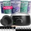Tress Wellness Waxing Kit for Sensitive Skin  Safe for Face & Skin, Prep & Aftercare Wipes, Easy to Use  At-Home Kit for Face, Bikini, Brazilian & Full Body - Black, No Display view 1