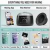 Tress Wellness Waxing Kit for Sensitive Skin  Safe for Face & Skin, Prep & Aftercare Wipes, Easy to Use  At-Home Kit for Face, Bikini, Brazilian & Full Body - Black, No Display view 2