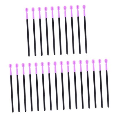 CALLARON 50pcs Disposable Eyelash and Eyebrow Brush Wands Set Portable Mascara Applicators for Makeup Application and Eyelash Extensions