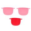 DONFAMDS 3pcs Folding Silicone Waxing Bowl Set Portable Hair Removal Accessory Heat-Resistant Design for Home Waxing Random Color view 1
