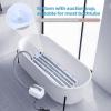 GIFZES Bath Spa Massage Mat Portable Spa Bubble Bath Mat, Full Body Bubbling Bath Non-Slip Mat with Remote & Pillow, Electric Air Pump & Adjustable Bubble Settings Bathtub Bubble Machine White view 2