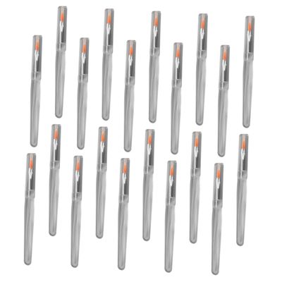 Beaupretty 20Pcs Portable Lip Brush Set 10.5cm Crystal Handle Waterproof Makeup Applicator Cover for Lip Balm and Eye Shadow