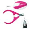 BATHVEVE Rose Red Plastic Handle Cuticle Nipper Stainless Steel Nail Toenail Nipper for Manicure Long Jaw Design for Fingernails and Toenails Portable Tool for Home or Salon Use view 3
