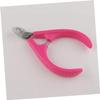 BATHVEVE Rose Red Plastic Handle Cuticle Nipper Stainless Steel Nail Toenail Nipper for Manicure Long Jaw Design for Fingernails and Toenails Portable Tool for Home or Salon Use view 4