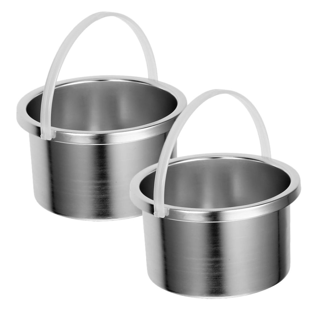 BESTYASH 2pcs Aluminum Wax Warmer Insert for Hair Removal Temperature Wax Bowl Liner and Efficient Pot Replacement for Machines