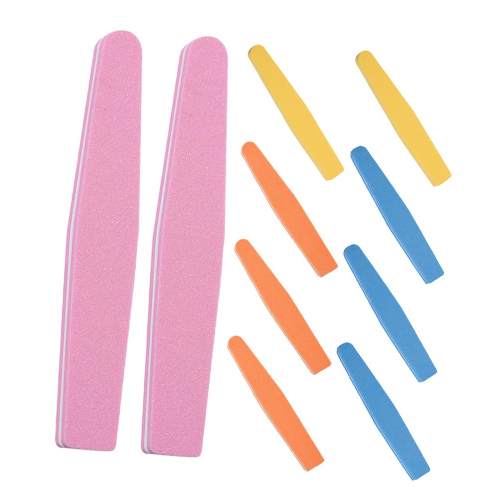 PLAFOPE 10Pcs Washable Nail File Blocks Diamond-Shaped Nail Buffers for and Manicure Accessories Multi-Sided Sponge Polishing Tools for Home and Salon Use