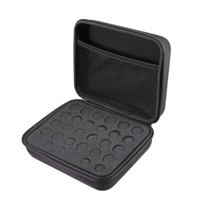 DEARMAMY 1pc Slot Storage Case Eva Bag for Bottles Portable Organizer Secure Zipper for Travel and Home Use Black