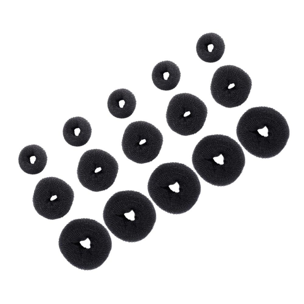 BATHVEVE 15pcs Hair Bun Maker Set Donut Hair Styling Tools for Boys and Girls and Adults Easy-to-Use for Creating Buns and Updos for Dance and Special Occasions