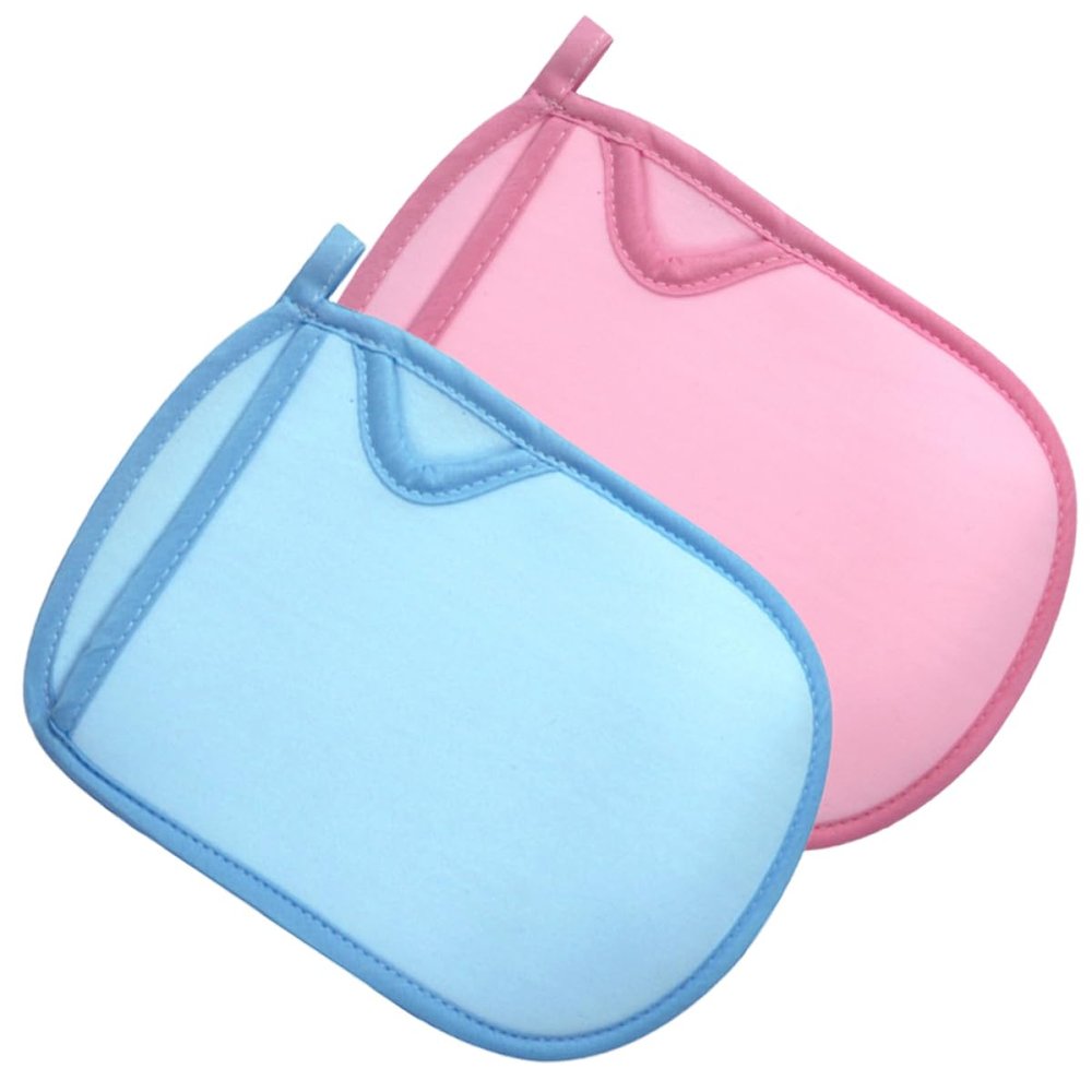 MUCKLILY 4pcs Bathing Gloves Girl Exfoliating Gloves Skin Cleaning Mittens for Bath Shower