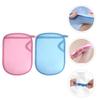 MUCKLILY 4pcs Bathing Gloves Girl Exfoliating Gloves Skin Cleaning Mittens for Bath Shower view 3