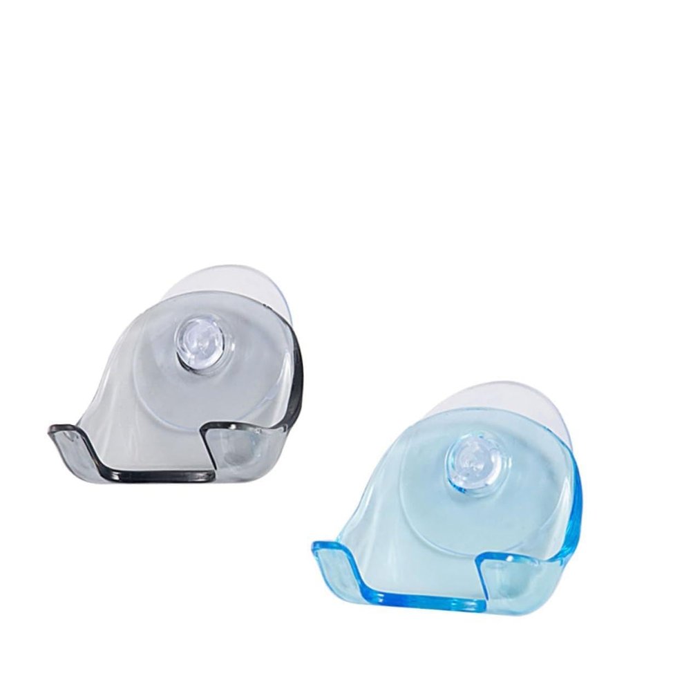 ULTECHNOVO 2pcs Shower Razor Holder Suction Cup Razor Mount Shaver Organizer for Toiletry Grey