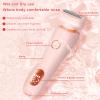 Bikini Trimmer for Women Electric Razors, Electric Razor 2 in 1 Shaver Pubic Hair, LED Display with IPX7 Waterproof - Rechargeable Lady Trimmer for Underarm Body Leg Face(Pink) view 3
