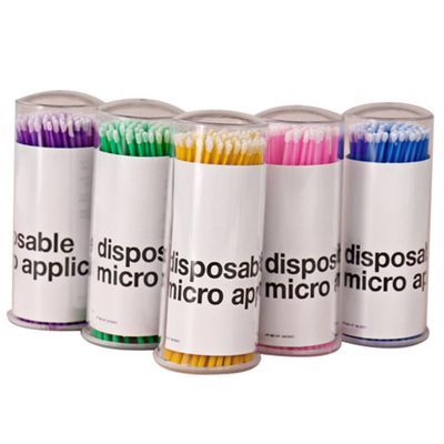 EXQUIMEUBLE 500pcs Disposable Micro Brush for Eyelash Extensions Makeup Lash Cleaner Brush Remover Lash Extension Cleanser Makeup Tool Women Beauty Accessory